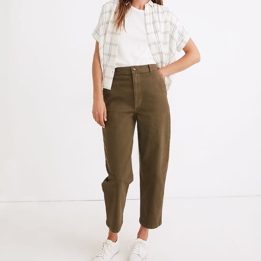 Madewell balloon pants in kale, 31